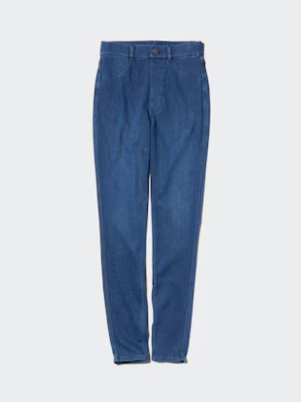 Uniqlo HEATTECH Ultra Stretch High-Rise Denim Leggings in Blue, L